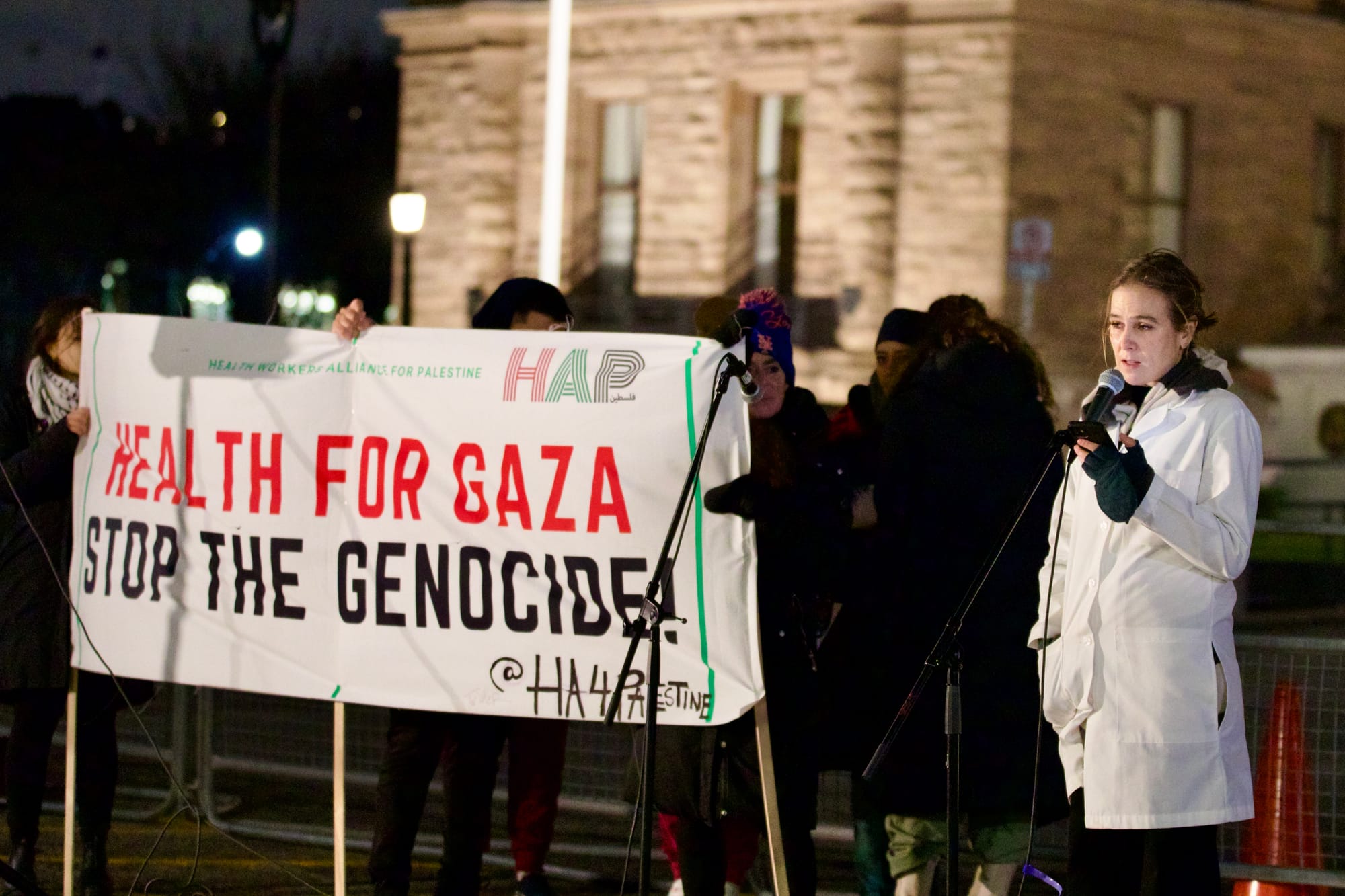 , Politique de gauche: Rassemblement des travailleurs de la santé canadiens pour la Palestine